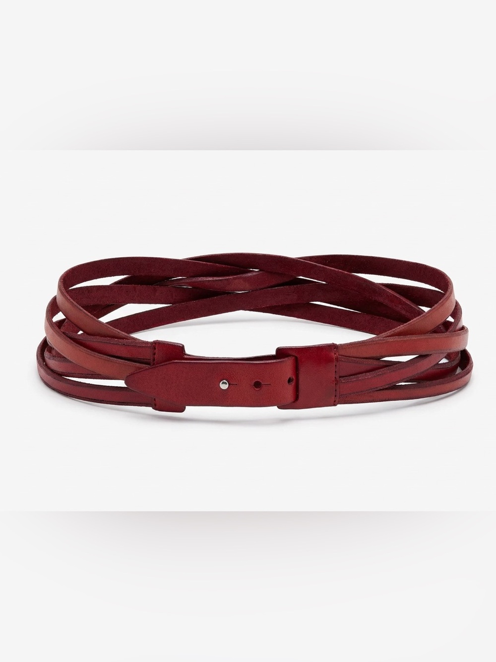 Braided leather belt